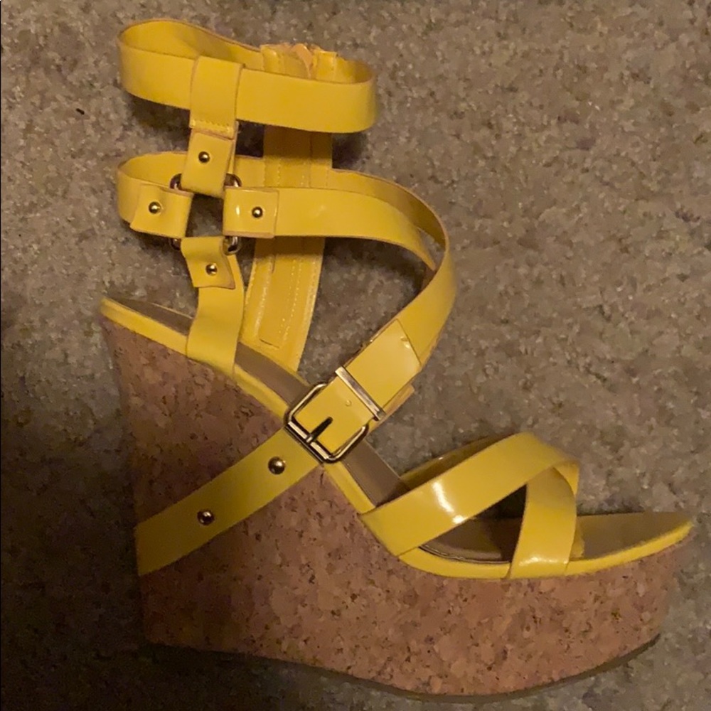 Yellow Wedge Heels
